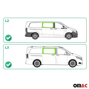 Mercedes Metris Fixed Glass - Front Side Right - Omac - L2/L3 Galaxy - 2016